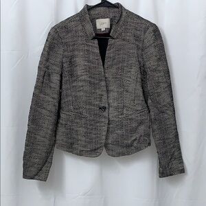 Women’s Loft Black & Cream Blazer Size 4 EUC